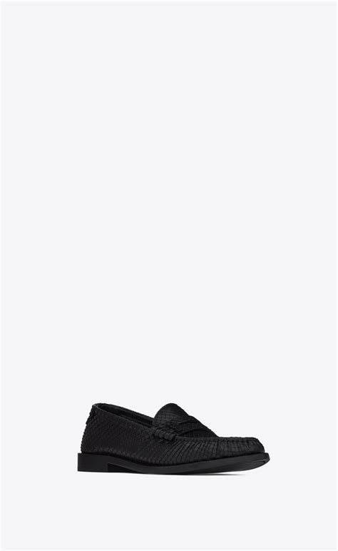 ysl le loafer penny|LE LOAFER penny slippers in python .